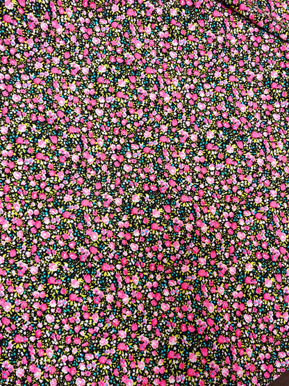 Midnight Meadow Viscose Fabric – 142cm / 56" – 100% Viscose – 3m Piece