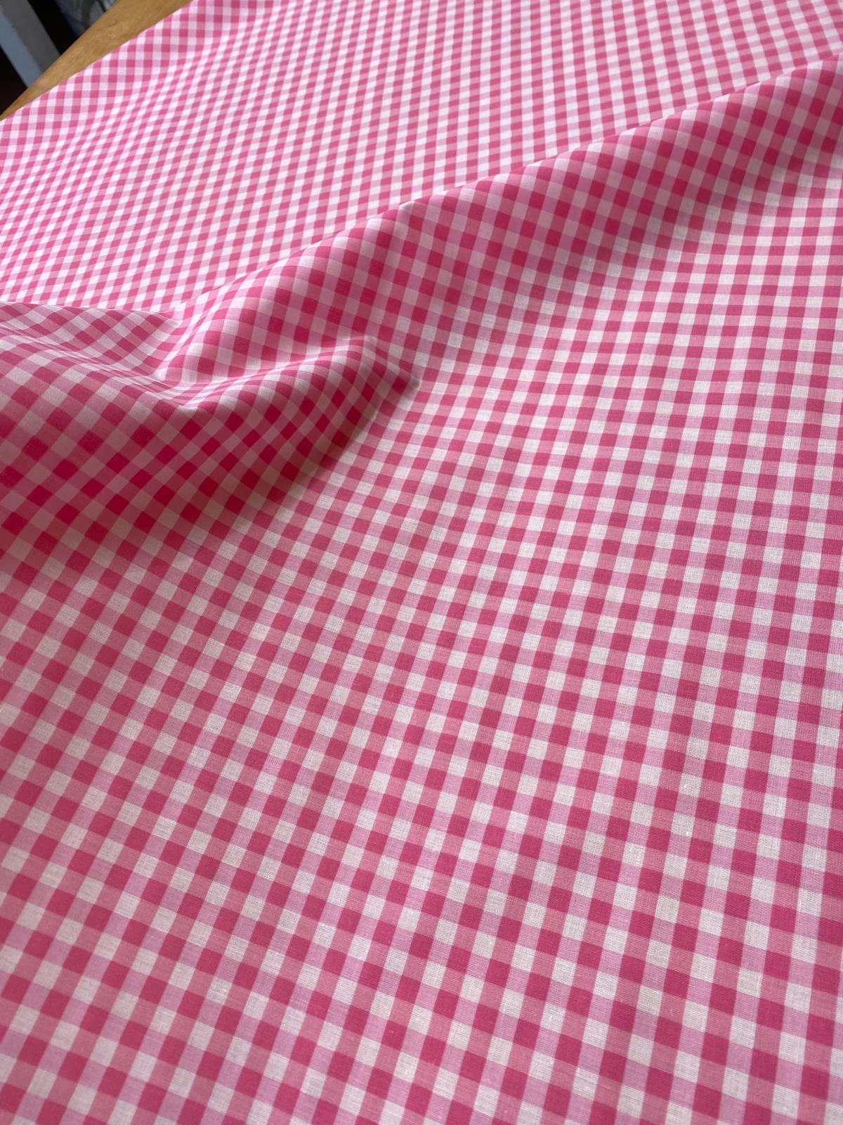 ¼ Inch Gingham Polycotton – 112cm / 44" – Polycotton – 3m Piece (6 Colourways)