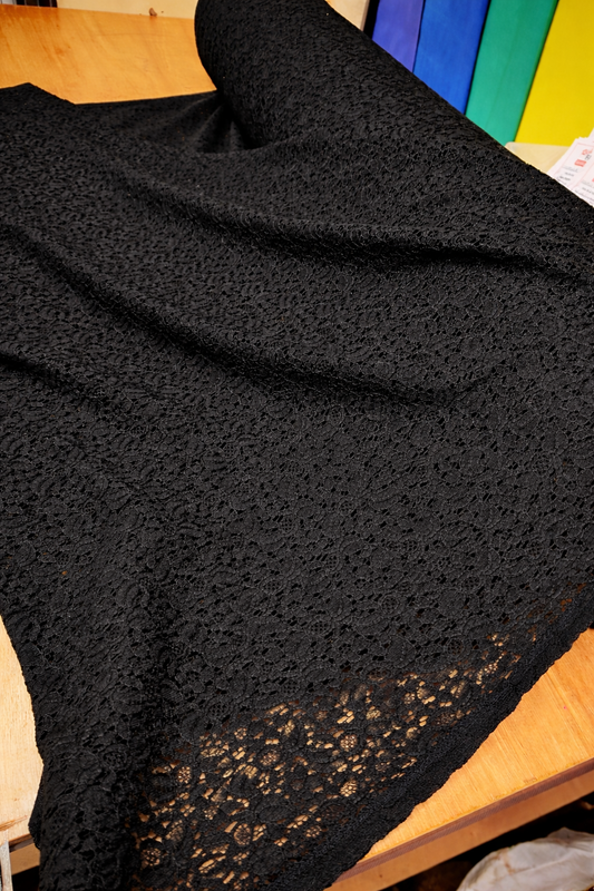 Japanese Black Lace – 110cm Wide – Cotton/Nylon – (3 Metre Piece)