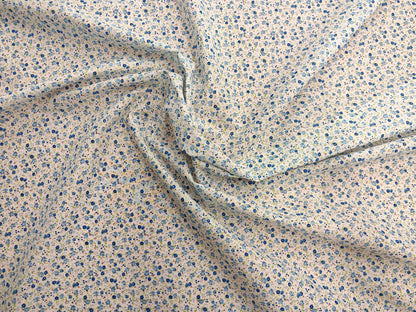 Berry Meadow Polycotton – Tiny Floral Print – 65% Polyester 35% Cotton