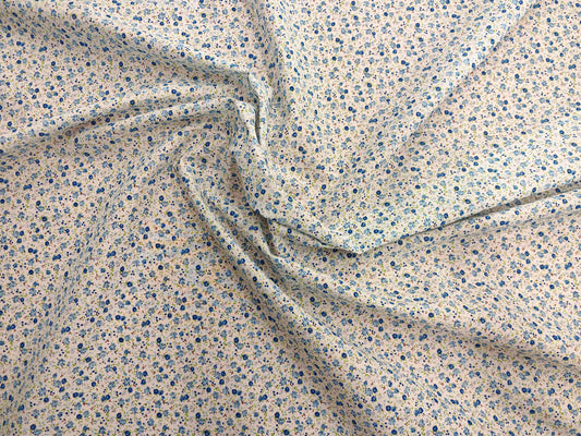 Berry Meadow Polycotton – Tiny Floral Print – 65% Polyester 35% Cotton