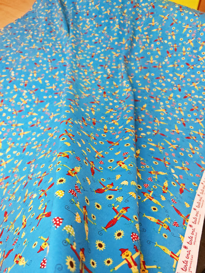 Scarecrows & Sunflowers Cotton Print – 137cm / 54" – 100% Cotton – 3m Piece (3 Colourways)