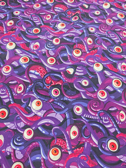 MONSTER GOOGLY EYES – LITTLE JOHNNY COTTON JERSEY – 95% COTTON 5% ELASTANE – 153cm WIDE