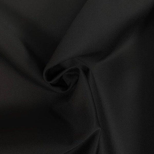 BLACK COTTON DRILL FABRIC – 100% COTTON – 153cm WIDE