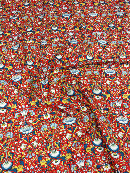 CRIMSON ARTS & CRAFTS GARDEN – 100% COTTON PRINT FABRIC – 149cm WIDE