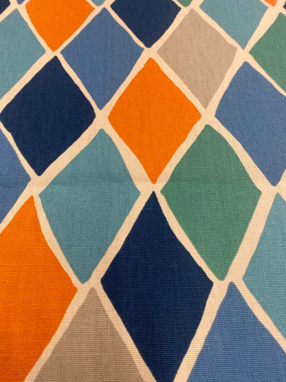 PARK WEST HEAVY COTTON PRINT – GEOMETRIC FURNISHING FABRIC – 100% COTTON (3 COLOURWAYS)