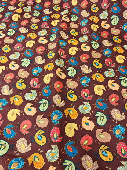 Happy Birds Cotton Print – 141cm / 56" – 100% Cotton – 3m Piece